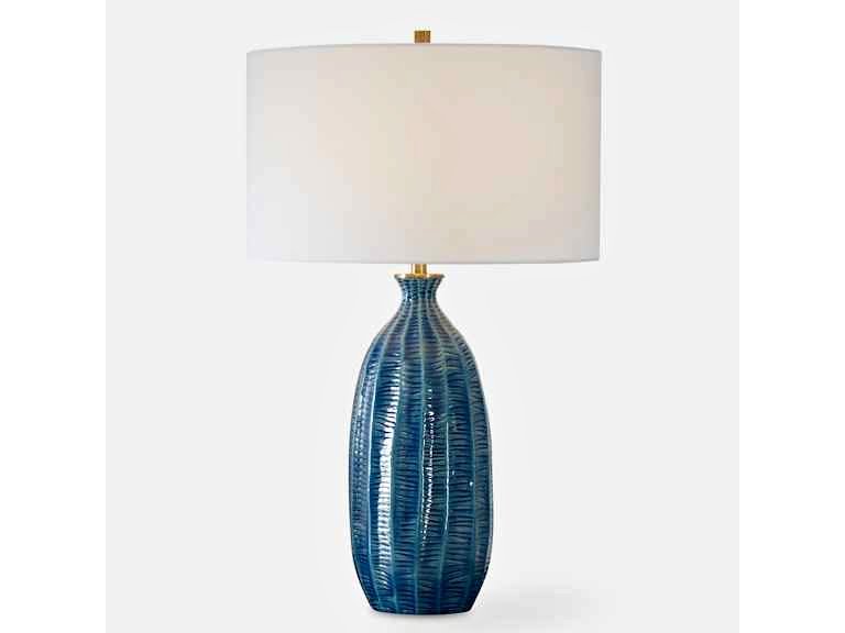 Uttermost Table and Floor Lamps Bixby Blue Table Lamp 30377-1 at Anna's Home Furnishings