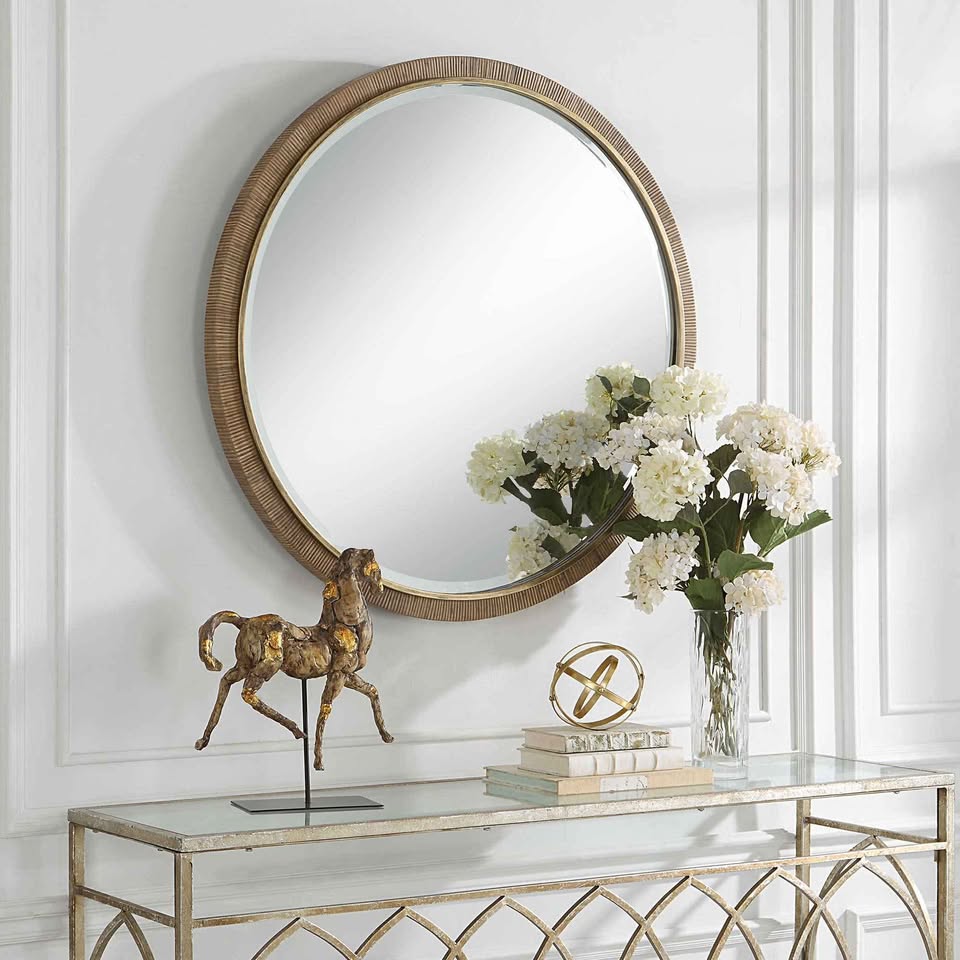 Paradise Round Mirror By Uttermost - Image 4