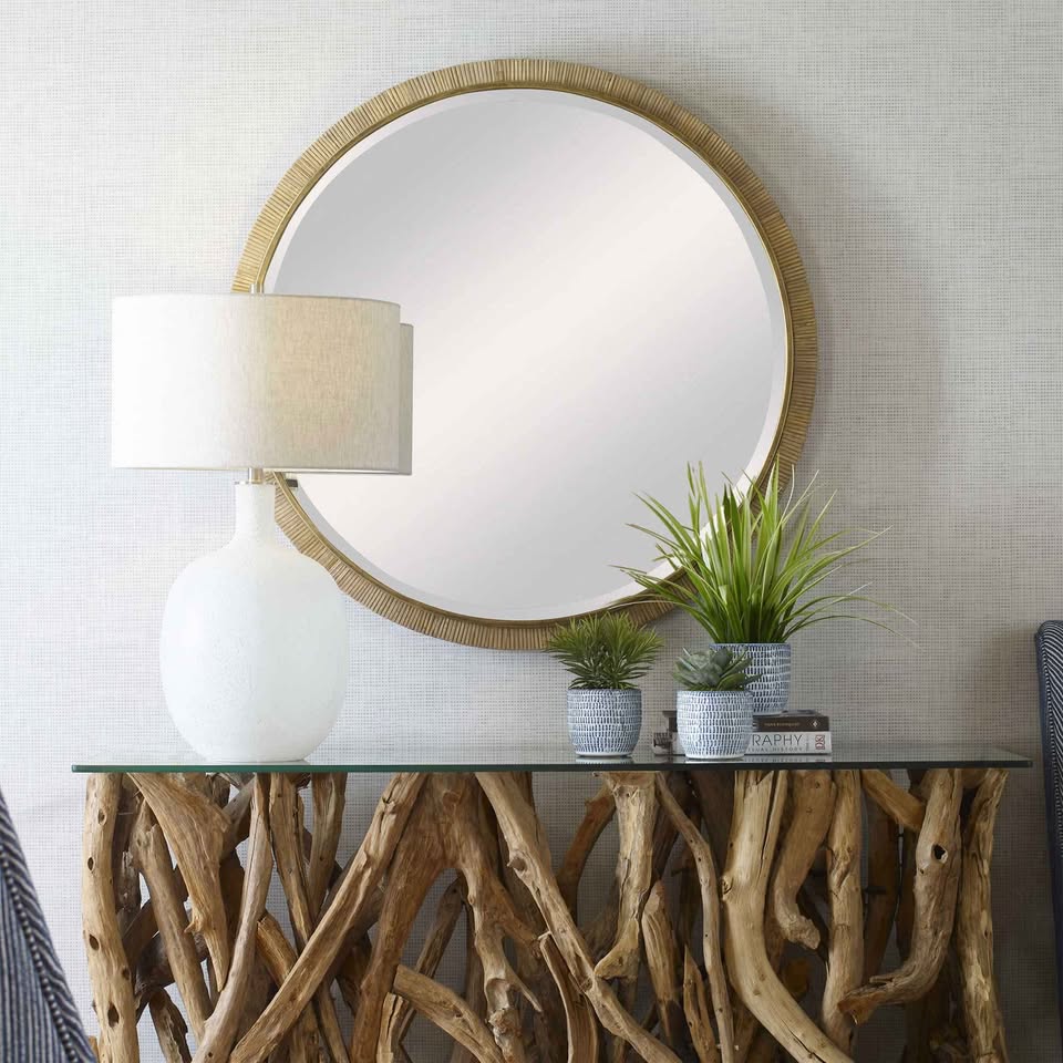 Paradise Round Mirror By Uttermost - Image 5