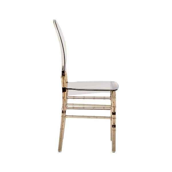Ghost Style Amber Acrylic Stackable Event Chairs-Set of 4 ( Amber ) - Image 6