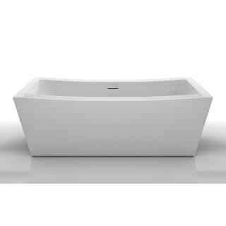 Miseno 70" Free Standing Acrylic Soaking Tub with Reversible Drain