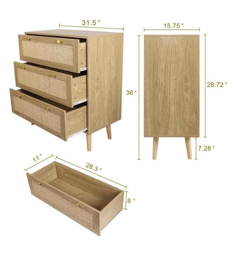 Anmytek 3 Drawer Dresser ( Item# H0027 ) - Image 3