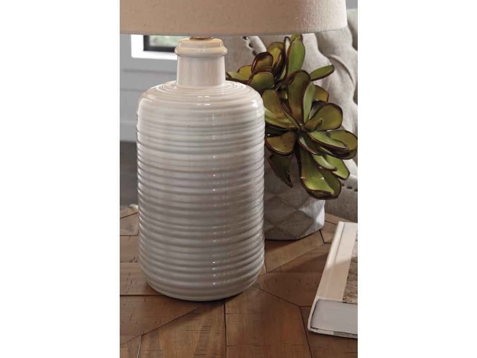 Marnina Table Lamp (Set of 2 ) ( Taupe ) - Image 2