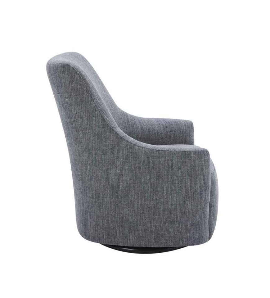 Rivet Contemporary High-Back Upholstered Swivel Accent Chair, 31.1" - Image 2
