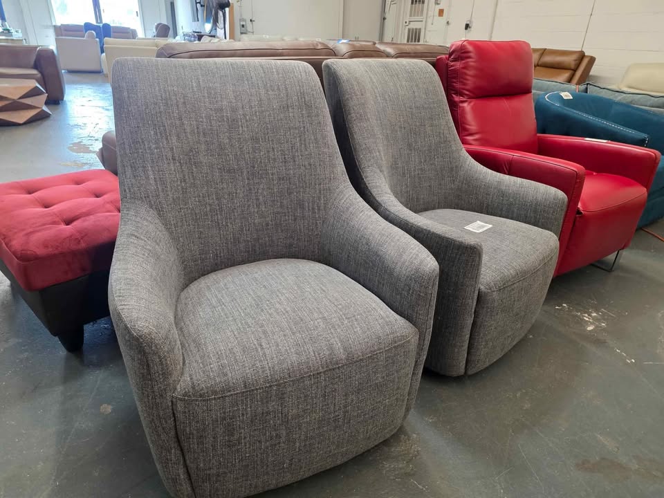 Rivet Contemporary High-Back Upholstered Swivel Accent Chair, 31.1" - Image 5