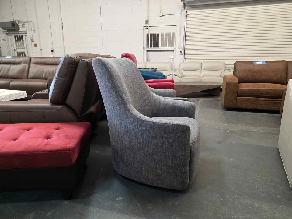 Rivet Contemporary High-Back Upholstered Swivel Accent Chair, 31.1" - Image 6