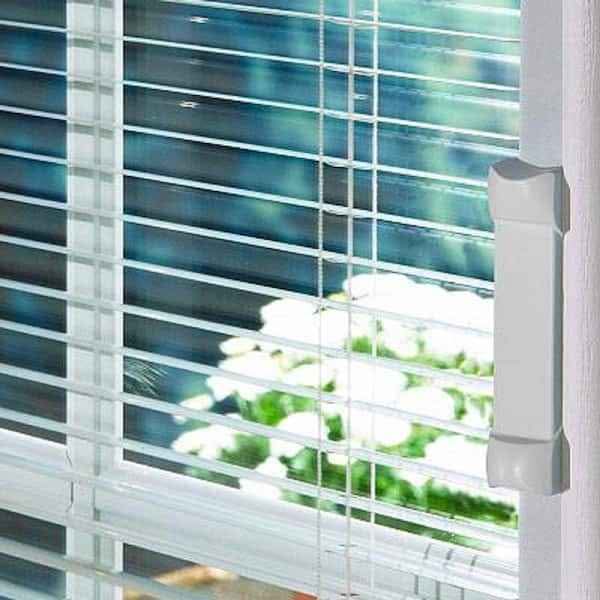 32" x 80" Internal Blinds and Grilles Left-Hand 1/2 Lite 2-Panel Clear Primed Fiberglass Smooth - Image 4