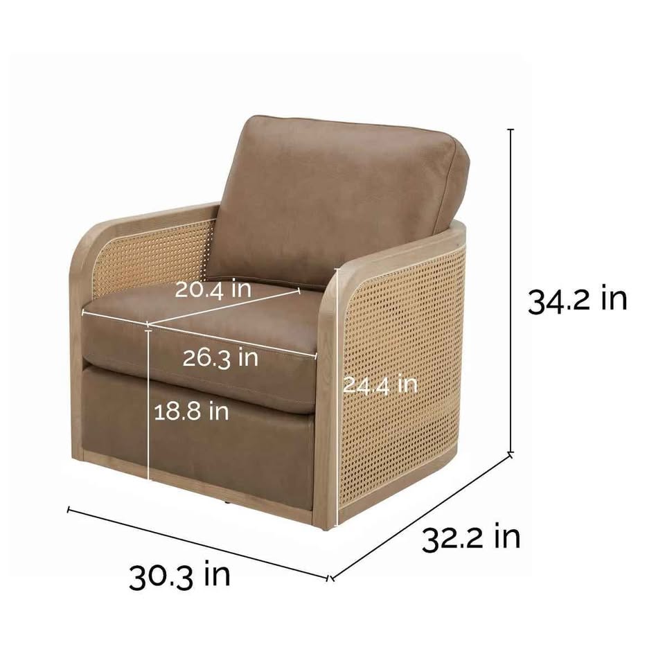 Harley Leather Swivel Accent Chair - Image 3