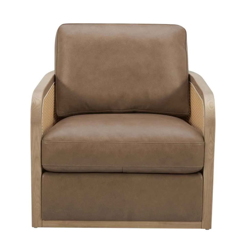 Harley Leather Swivel Accent Chair - Image 5