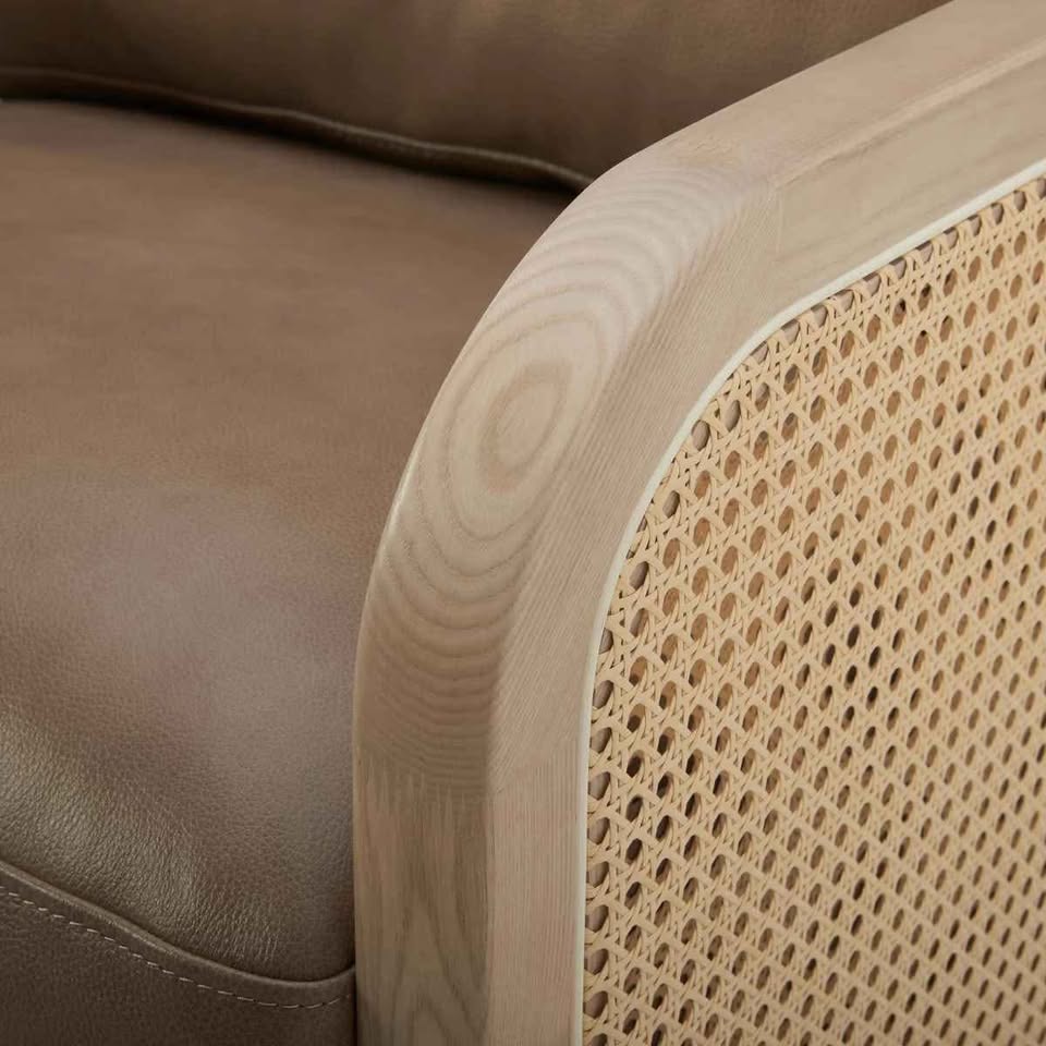 Harley Leather Swivel Accent Chair - Image 6