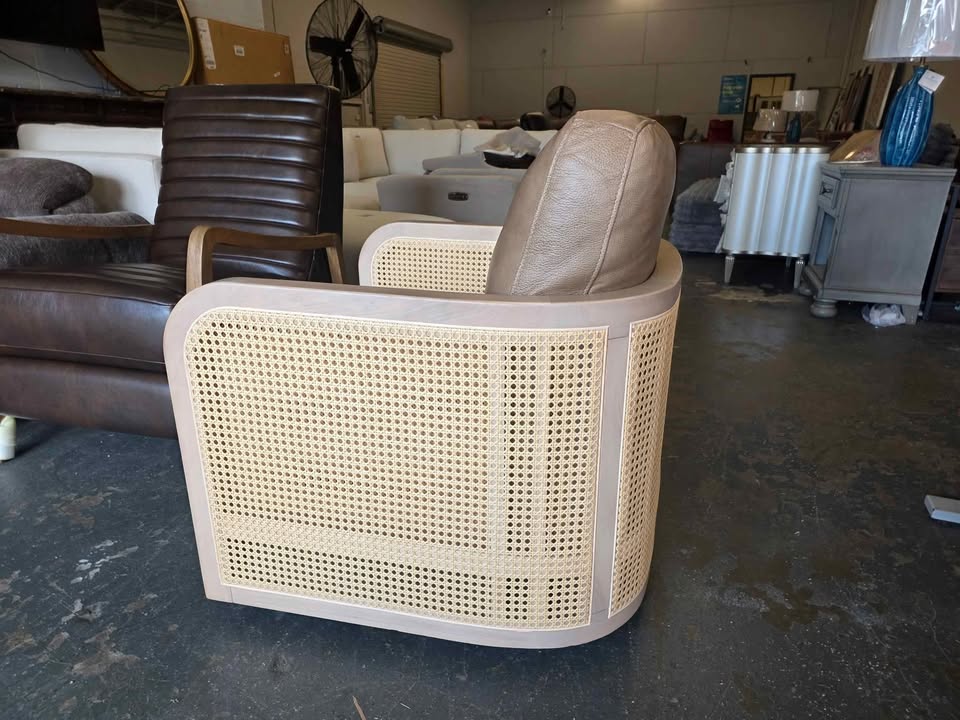 Harley Leather Swivel Accent Chair - Image 8