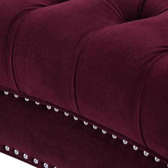 Joannes Velvet Rolled Arm Chesterfield - Image 9