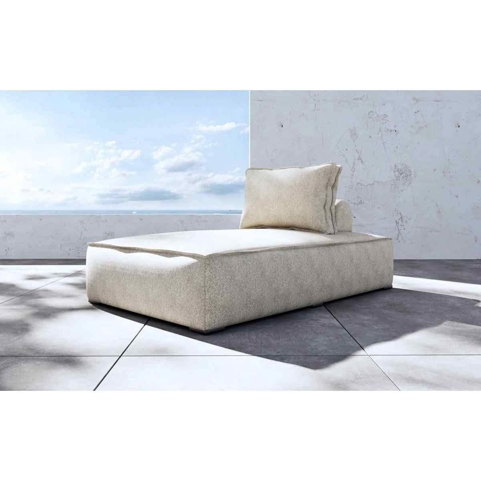 Mirri Outdoor Chaise In Textured Greige ( Retails $2000.00 )