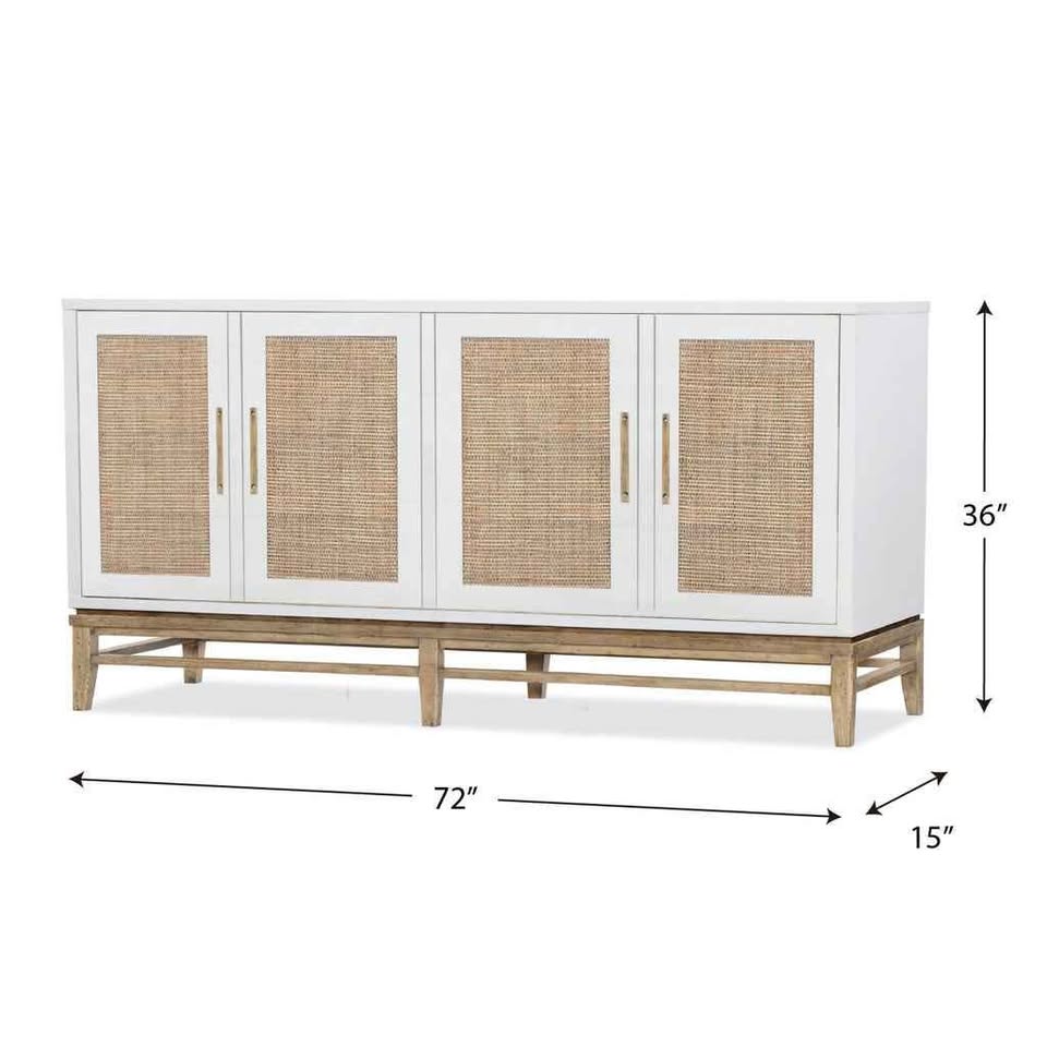 Sea Winds - Venice 4-Door Credenza - B21015-WHITE ( Retails $1800.00 ) - Image 3