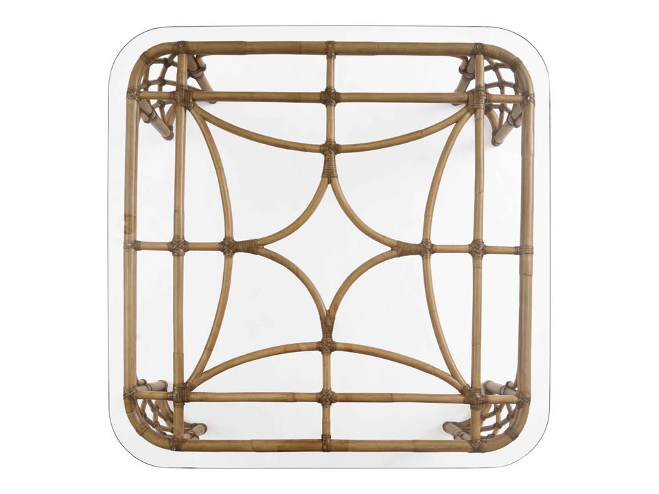 Key Biscayne Coral Reef Glass Top Single Coffee Table ( Retails $1800.00 ) - Image 4