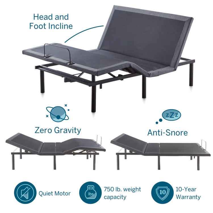 Lucid L600 Adjustable Bed Base Frame - Queen Size - Zero Gravity - Bluetooth - Image 4