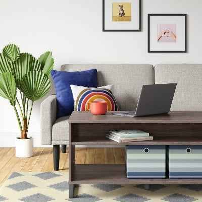 Mixed Material Coffee Table Gray - Room Essentials - Image 3