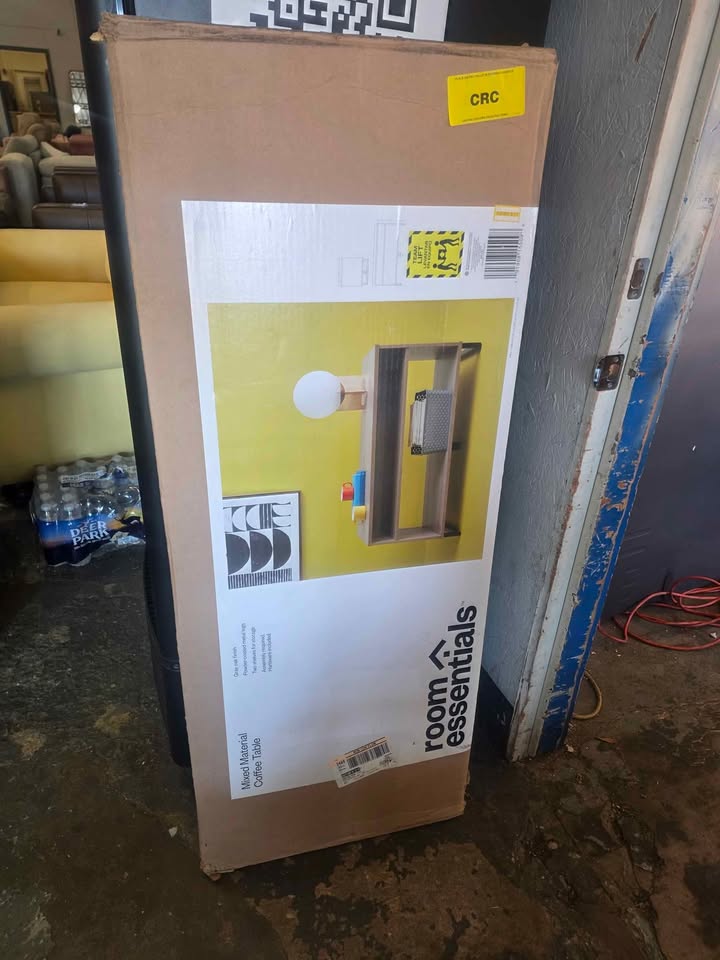 Mixed Material Coffee Table Gray - Room Essentials - Image 5