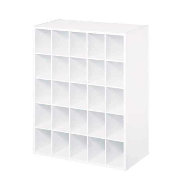 ClosetMaid 32 in. H x 24 in. W x 12 in. D White Wood Look 25-Cube Storage Organizer - Image 2