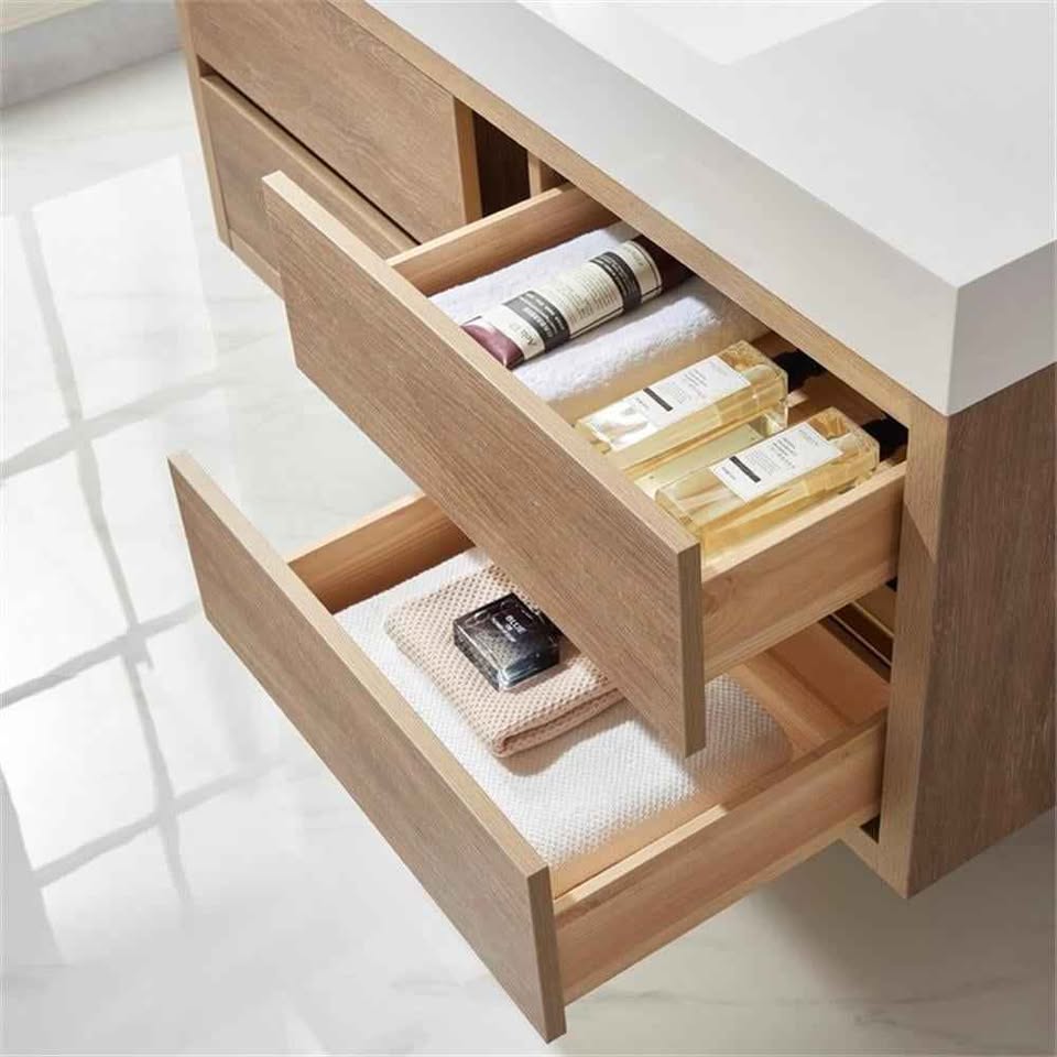 Palencia 48" Single Sink Wall-Mount Floating Wood Bathroom Vanity - Image 5