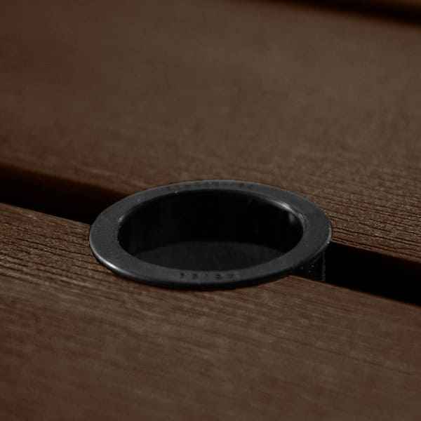 Highwood Hometown Weathered Acorn Rectangular Plastic Picnic Table Weathered Acorn - Image 3