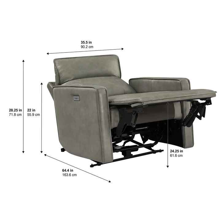 Henredon Keira Leather Zero Gravity Recliner - Image 10
