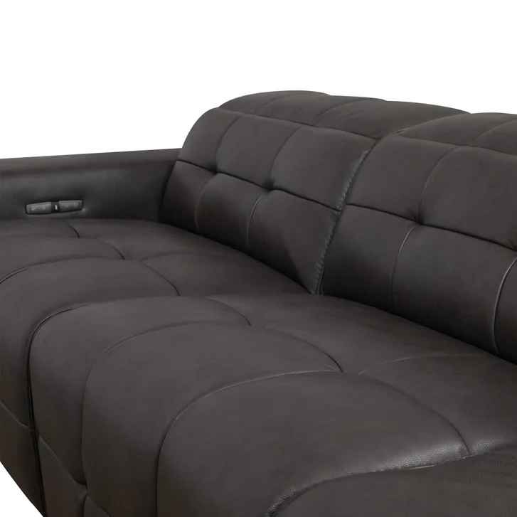 Ivy 6-piece Leather Power Reclining Sectional with Power Headrests ( Retails $4000 ) - Image 5