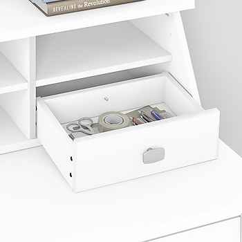 Bush Furniture Broadview Desktop Organizer, Pure White (BDH154WH-03) - Image 2