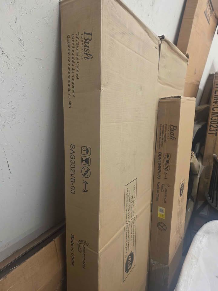 Bush Furniture Salinas Tall Storage Cabinet with Doors in Vintage Black - Image 8