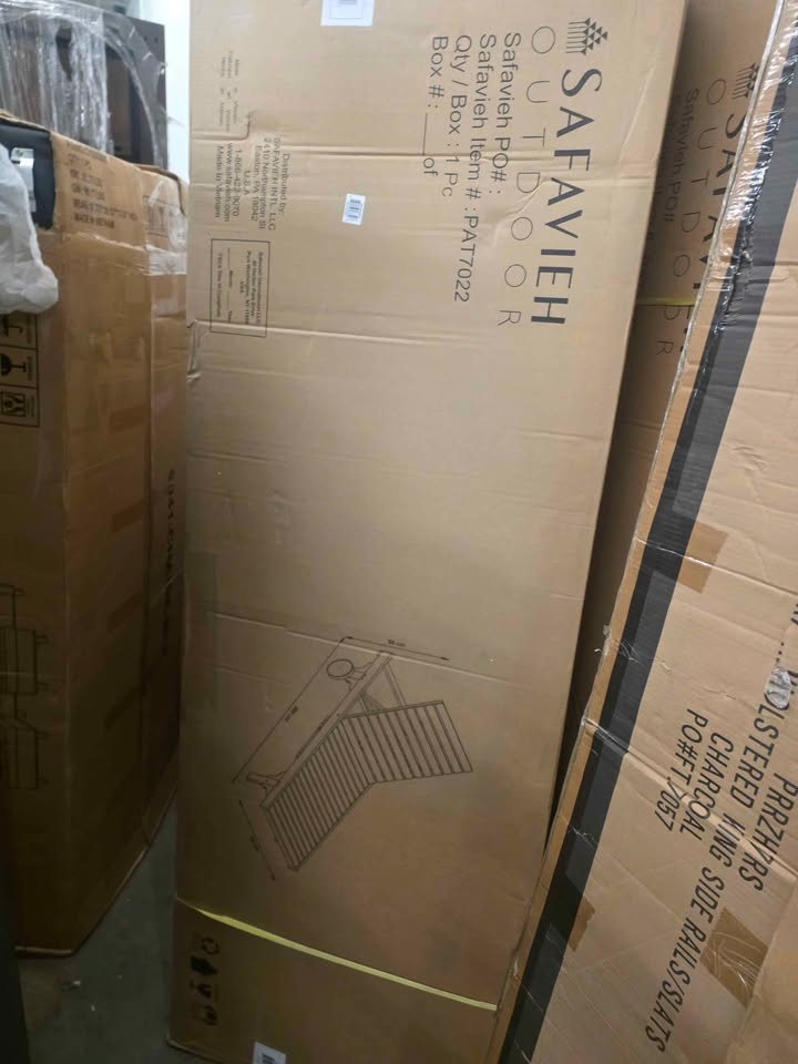 Newport Lounge Chair W/ Cushion - Outdoor - PAT7022 - Natural/Navy Striped - Safavieh - Image 8