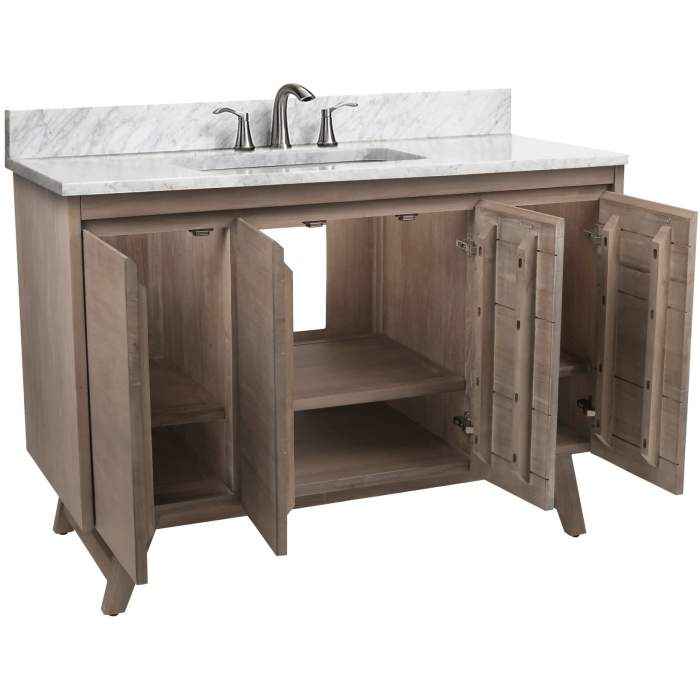 Coventry 48 in. Single Sink Bathroom Vanity - Grey Teak ( Retails $2300.00 ) - Image 2