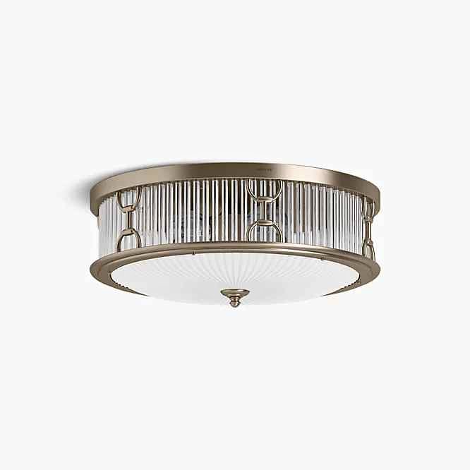Kohler K-27750-FM03-BVL Terret 15 Inch Ceiling-Mounted Flush Mounts, Brushed Bronze
