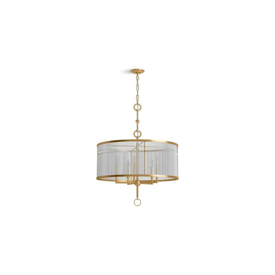 Kohler 27748-CH05-BVL Shaded Chandelier, (5) CFL Lamp, 120 VAC, Vibrant Brushed Bronze Housing - Image 4