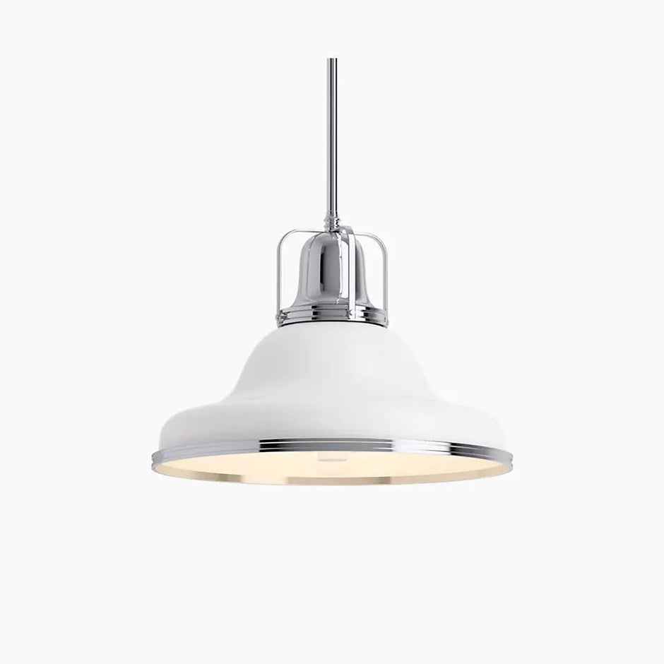 Kohler 32290-PE03-WCL Shaded XL Pendent Light, (3) CFL Lamp, 120 V, White w/ Chrome Trim Housing - Image 4