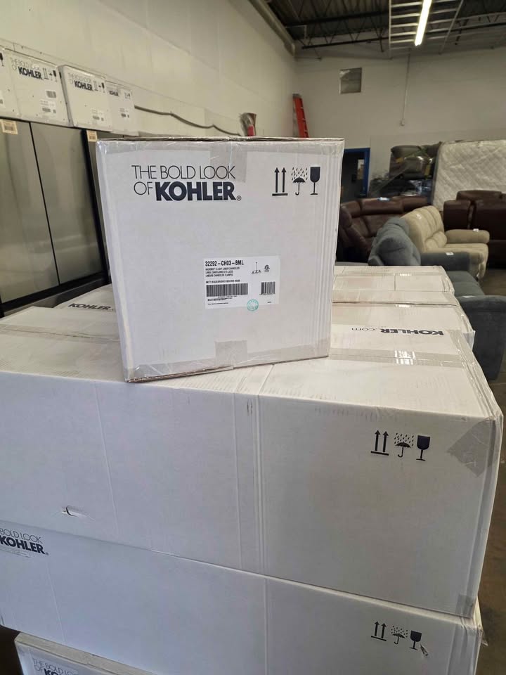 Kohler K-32292-CH03-BML Hauksbee 42 1/8 Inch Ceiling-Mounted Chandelier Light, Black with Brass - Image 3