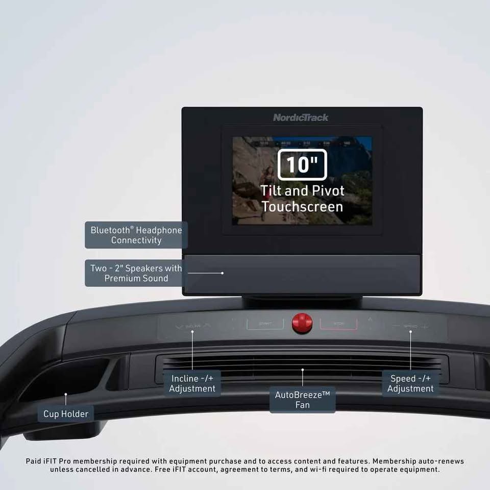 NordicTrack Commercial 1250 Folding Treadmill with iFIT - Image 4