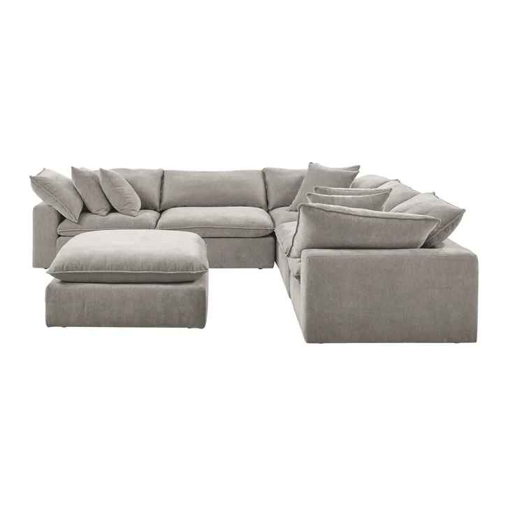 Sereen 6-piece Fabric Modular Sectional, Taupe - Image 4