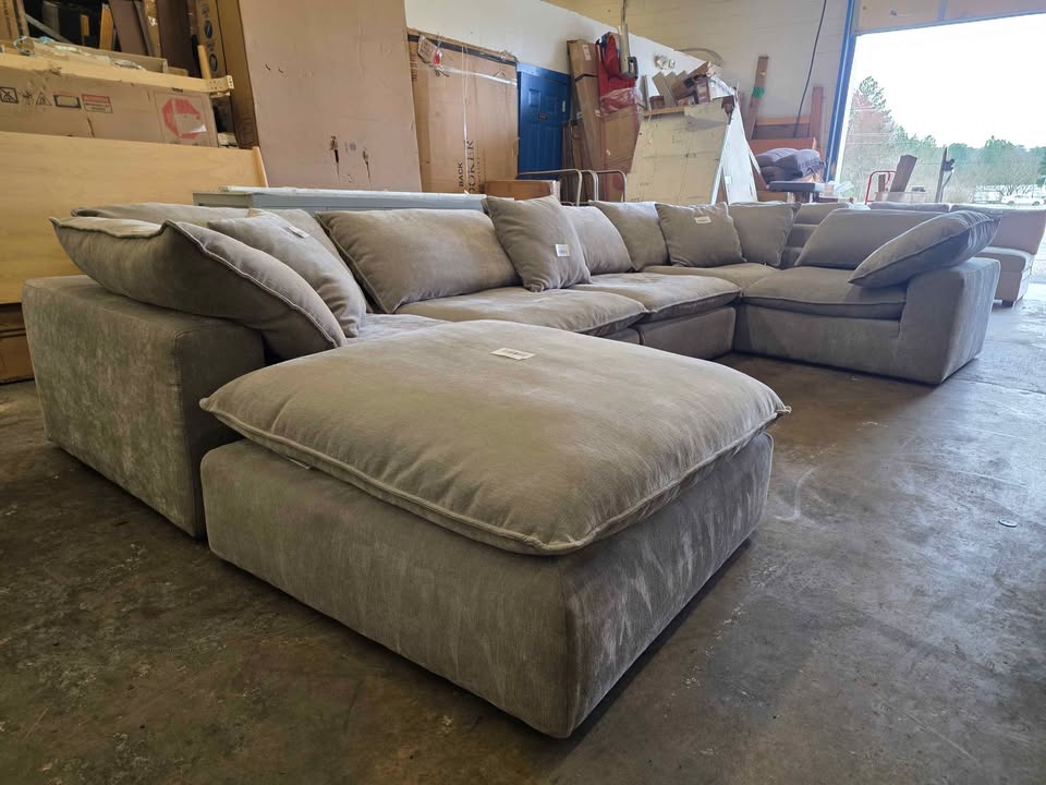 Sereen 6-piece Fabric Modular Sectional, Taupe - Image 5