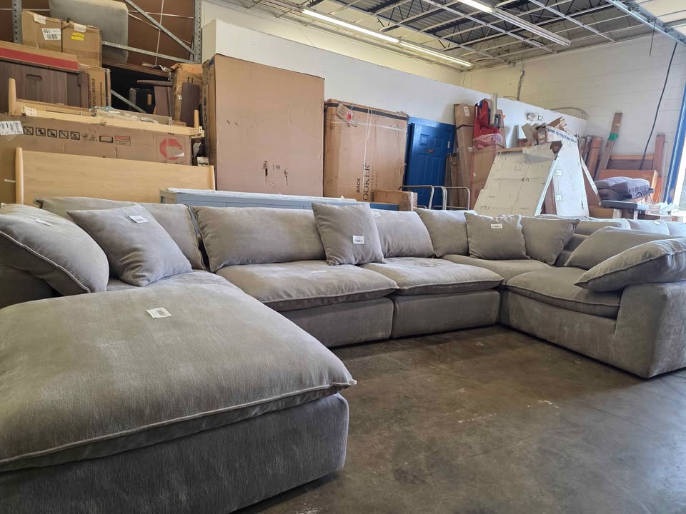 Sereen 6-piece Fabric Modular Sectional, Taupe - Image 7