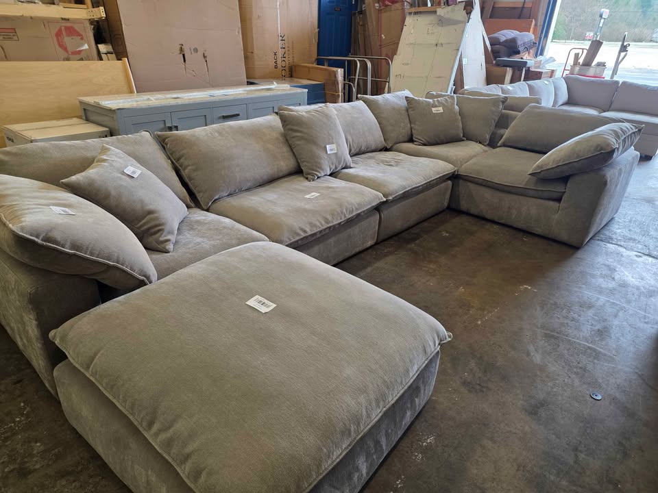 Sereen 6-piece Fabric Modular Sectional, Taupe - Image 8