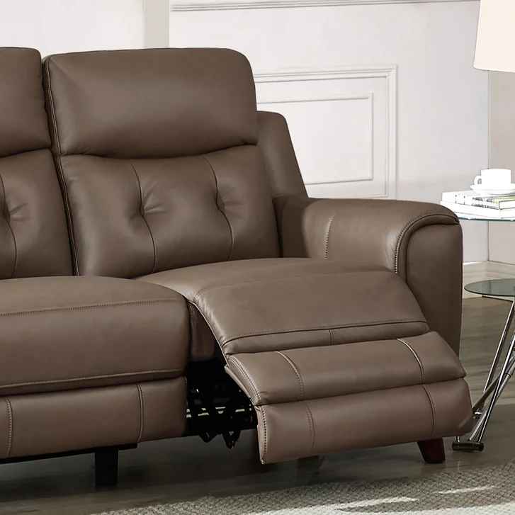 Malibu Leather Power Reclining Sofa with Power Headrests ( Retails $2900 ) - Image 6