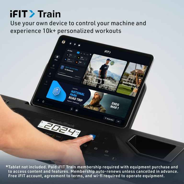 NordicTrack T Series 5 Smart Treadmill with 5" LCD Display & Device Shelf, 0-10% Incline, 0-10 MPH, - Image 5