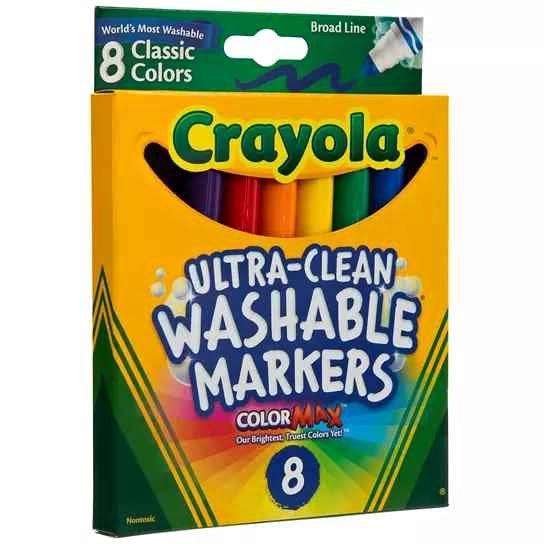 Crayola Classic Broad Line Washable Markers - 8 Piece Set ( Box of 24 pieces)