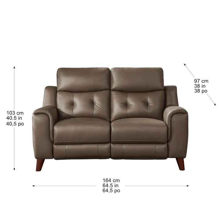 Malibu 2-piece Leather Power Reclining Set with Power Headrests – Sofa and Loveseat - Image 4
