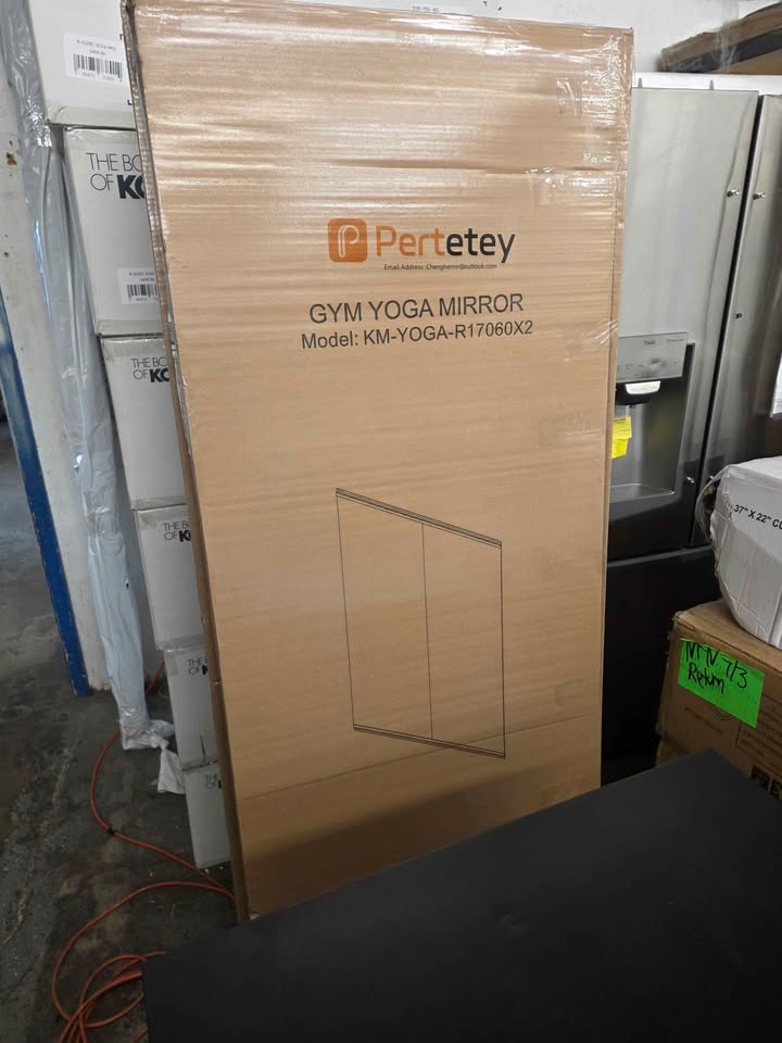 2 Pieces Rectangular Frameless HD Tempered Glass Wall Mounted Bathroom Vanity, Gym Dance Yoga Mirror - Image 7