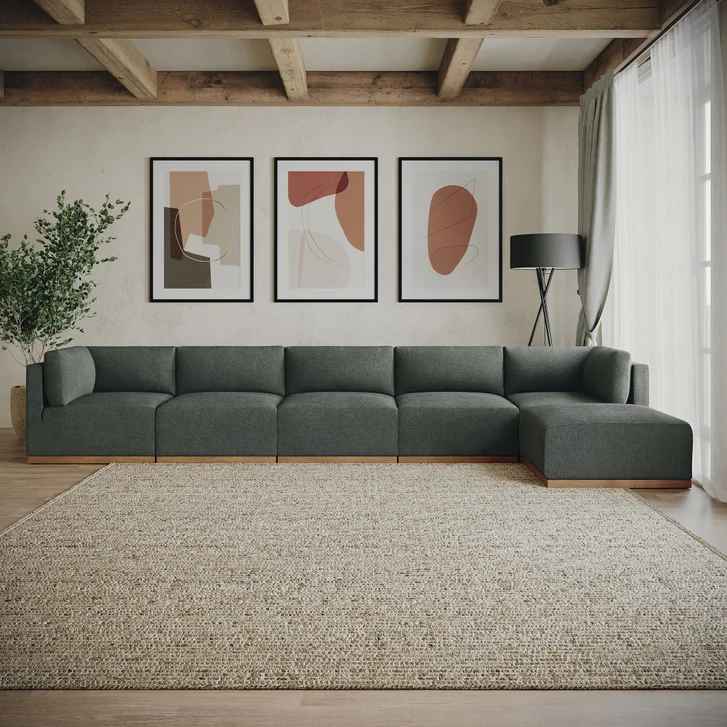 Henredon Murphy Fabric Modular Sectional with Ottoman - Image 5