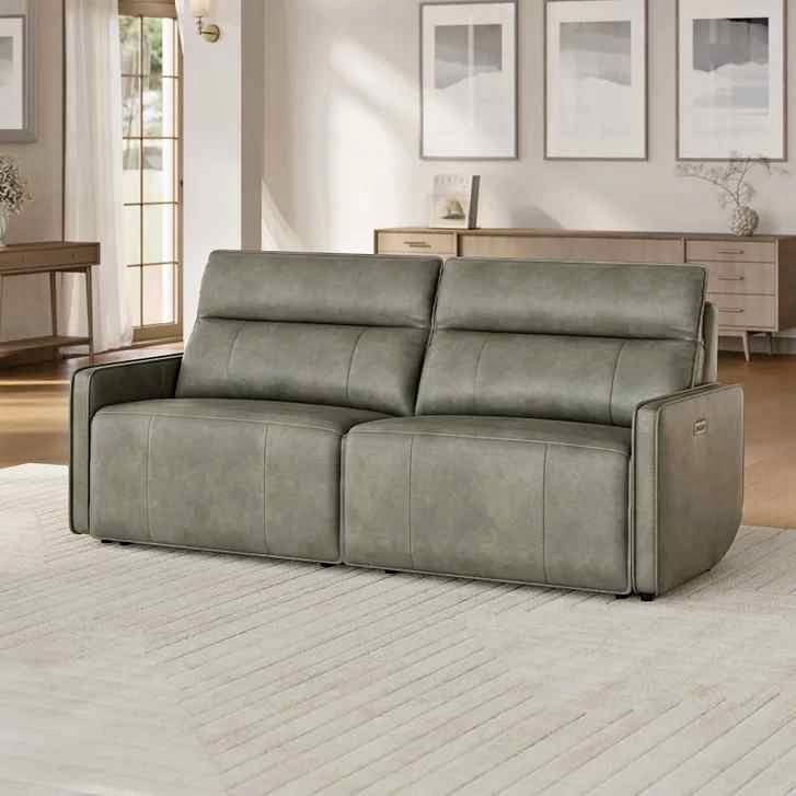 Henredon Keira Leather Zero-gravity Reclining Sofa