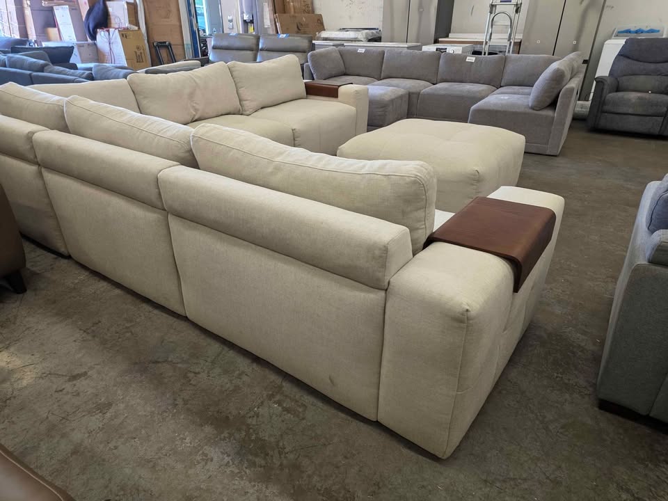 Paige 6-piece Modular Fabric Sectional ( Cream ) - Image 9