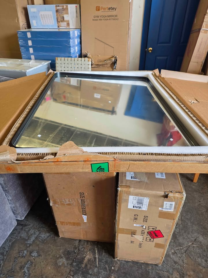 Black 36 in. W x 48 in. H Rectangle Vanity Mirror - Image 3