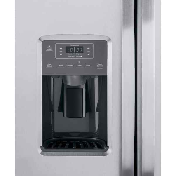 GE 25.3 cu. ft. Side by Side Refrigerator in Fingerprint Resistant Stainless Steel, Standard Depth - Image 2